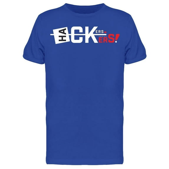 Hackers White And Red Color T-Shirt Men -Image by Shutterstock, Male 3X-Large