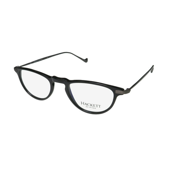 NEW HACKETT BESPOKE HEB 219 MENS DESIGNER FULL-RIM BLACK PREMIUM SEGMENT LODNON DESIGN FRAME DEMO LENSES 48-21-150 EYEGLASSES/GLASSES