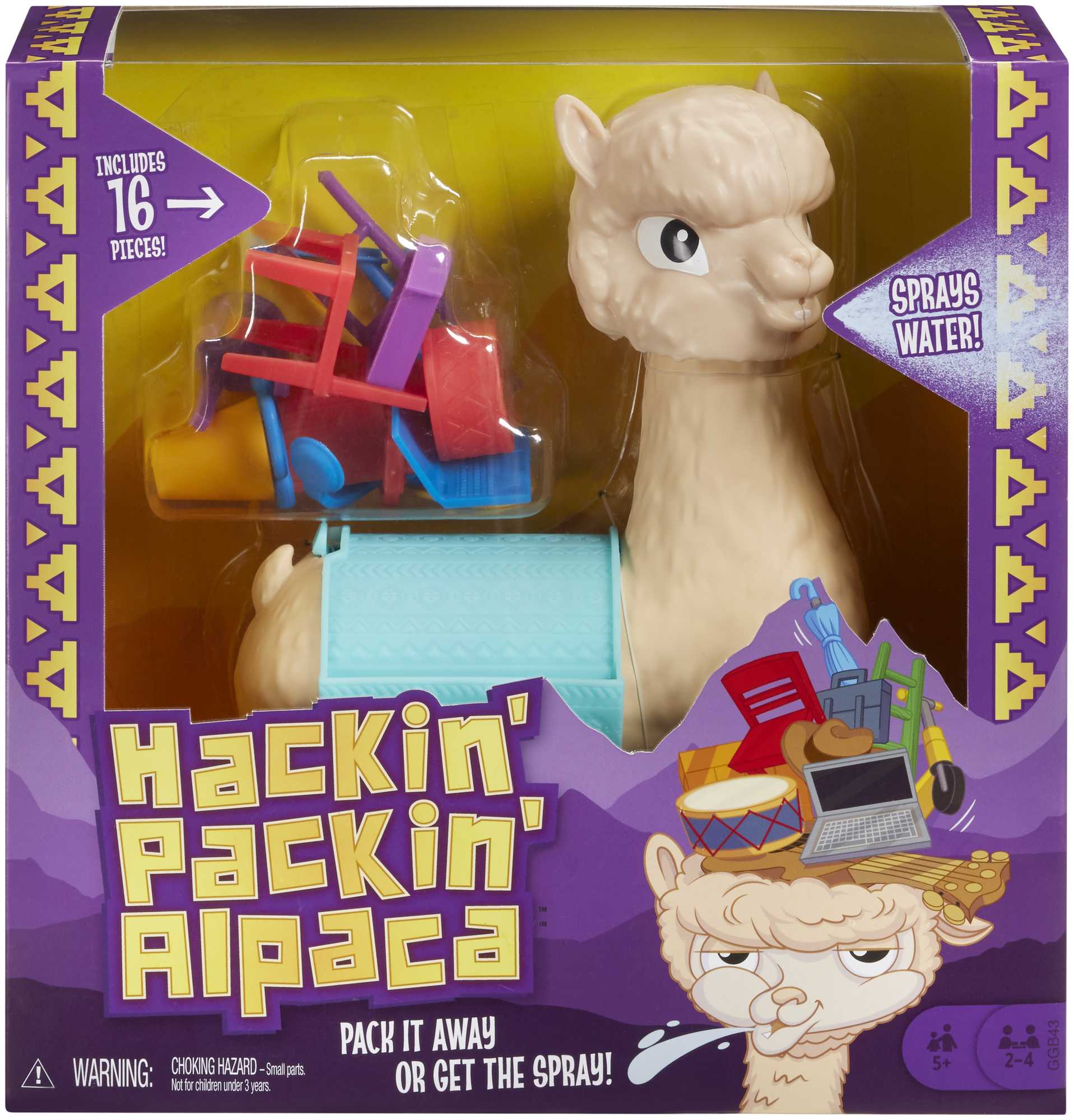 Hackin' Packin' Alpaca Kids Game, Quickly Stack Pieces & Al Sprays Water, Family & Kids Game Nights - image 1 of 6