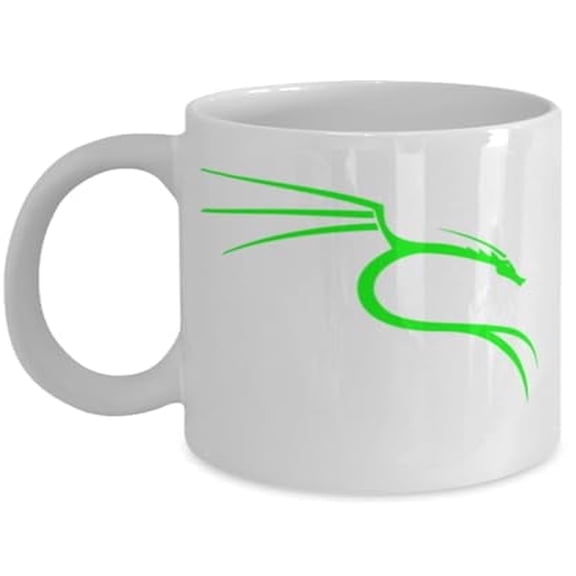 Hacker Dragon 11 oz Coffee Mug - Coding Gift White Ceramic