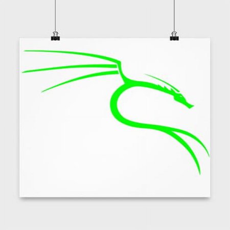 Hacking Poster, Hacker Dragon, Coding Wall Art Gift, White 13x13in Poster
