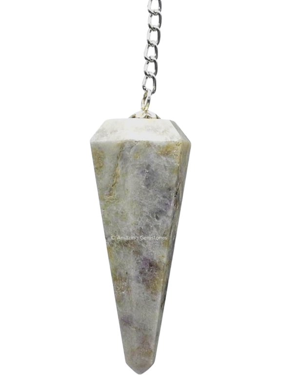 Hackmanite Crystal Pendulum Dowsing Reiki Hexagonal Points