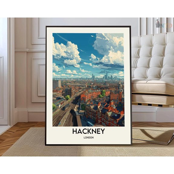 Hackney London District Poster Unframed Paper Print