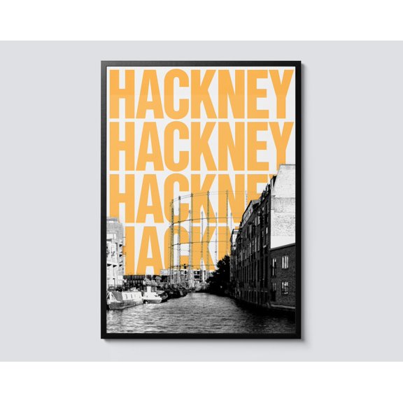 Hackney London Graphic Architecture Modern Photographic Poster Unframed Paper Print