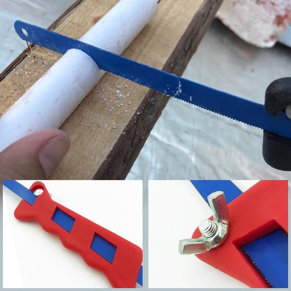 Hacksaw 5.3x1.5 Inch, Mini Hacksaw Frame with Plastic Handle, Portable Butterfly Wood Cutting Saw, Small Hand Saw for Garden DIY and Craft Projects, Color Random(Random)