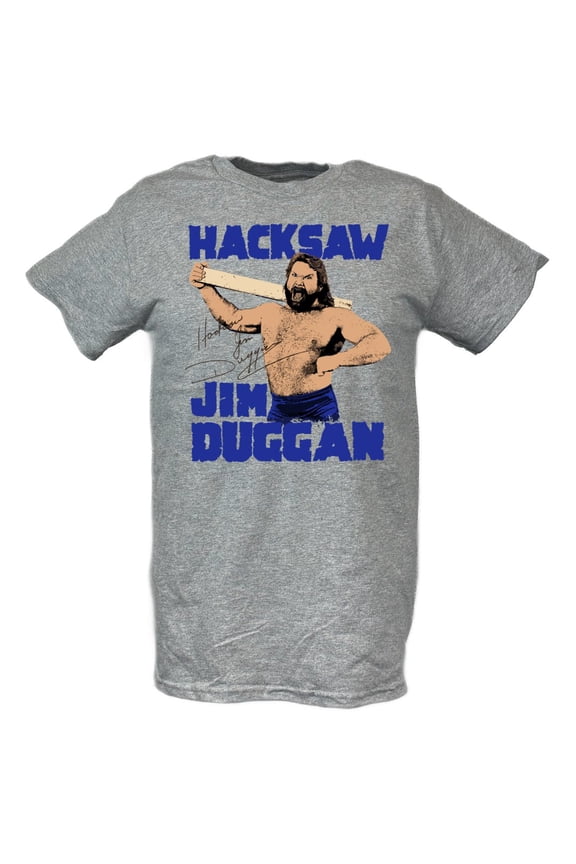 Hacksaw Jim Duggan Signature Grey T-shirt