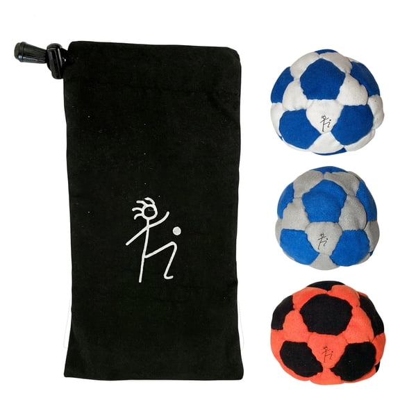 Hacky Sack 3 Pack Handcrafted Footbags 65mm Hacky Sacks Durable Crochet Design for Adults Outdoor Activities Training and Recreation