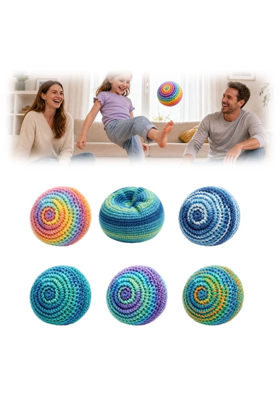 Footbag Set | Sand-Filled Dirtbags for Adults and Kids | Knitted Assorted Colors | Soft Bean Bags for Stalls, Tricks, Juggling & Outdoor Fun