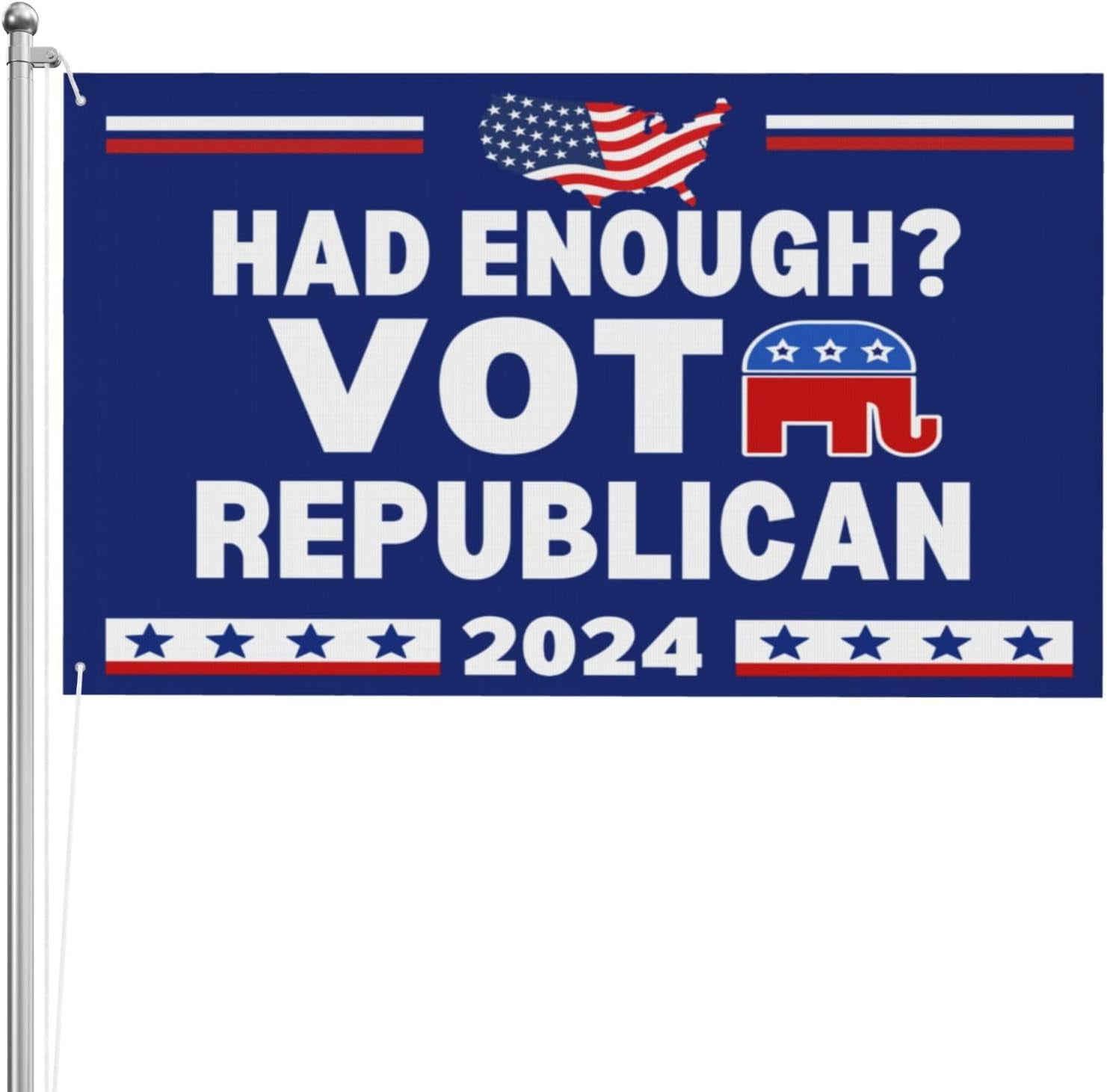 Had Enough Vote Trump Flag Vote Republican 2024 Election 3x5 Flag 3 Ply