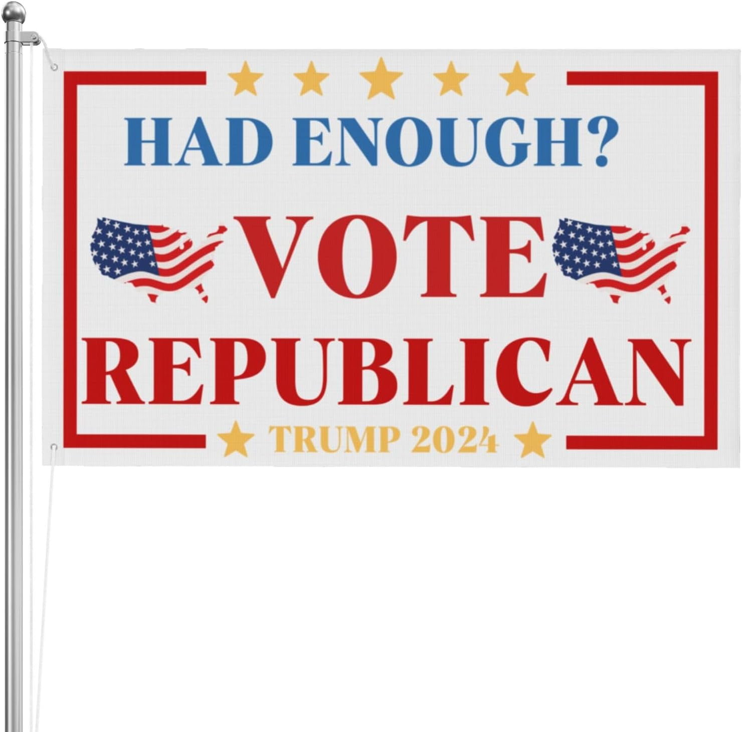 Had Enough Vote Trump Flag Vote Republican 2024 Election 3x5 Flag 3 Ply