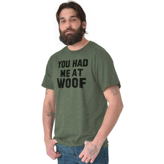 Had Me At Woof Pet Owner Cute Puppy Men's Graphic T Shirt Tees Brisco Brands L