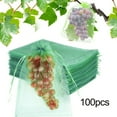 thumbnail image 1 of Hadanceo 100Pcs Fruit Mesh Bags Drawstring Netting Cover Mesh Fruit Protectors Bird proof Fruit Bags Strawberry Blueberry Bags, 1 of 8
