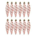 thumbnail image 1 of Hadanceo 12Pcs Christmas Decorations Painted Pointed Spiral Thread Pendant with Lanyard Vibrant Color Xmas Tree Ornaments Champaign Gold 12pcs, 1 of 8