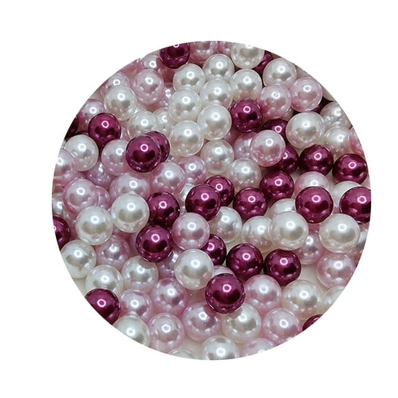 Hadanceo 150Pcs Floating Beads No Hole Floating Highlight Eye-catching Round Beads Vase Filler Faux Pearl Home Supply