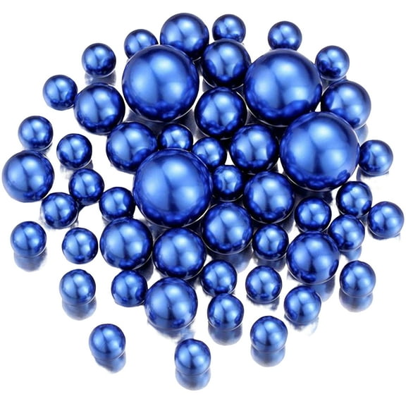 Hadanceo 150Pcs Floating Beads No Hole Floating Highlight Eye-catching Round Beads Vase Filler Faux Pearl Home Supply