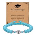 thumbnail image 1 of Hadanceo 2023 Graduation Bracelet Gift Inspirational Adjustable Beads Bracelet College High School Jewelry for Her Him Women Girls Friends Family 1pc Sky Blue, 1 of 8