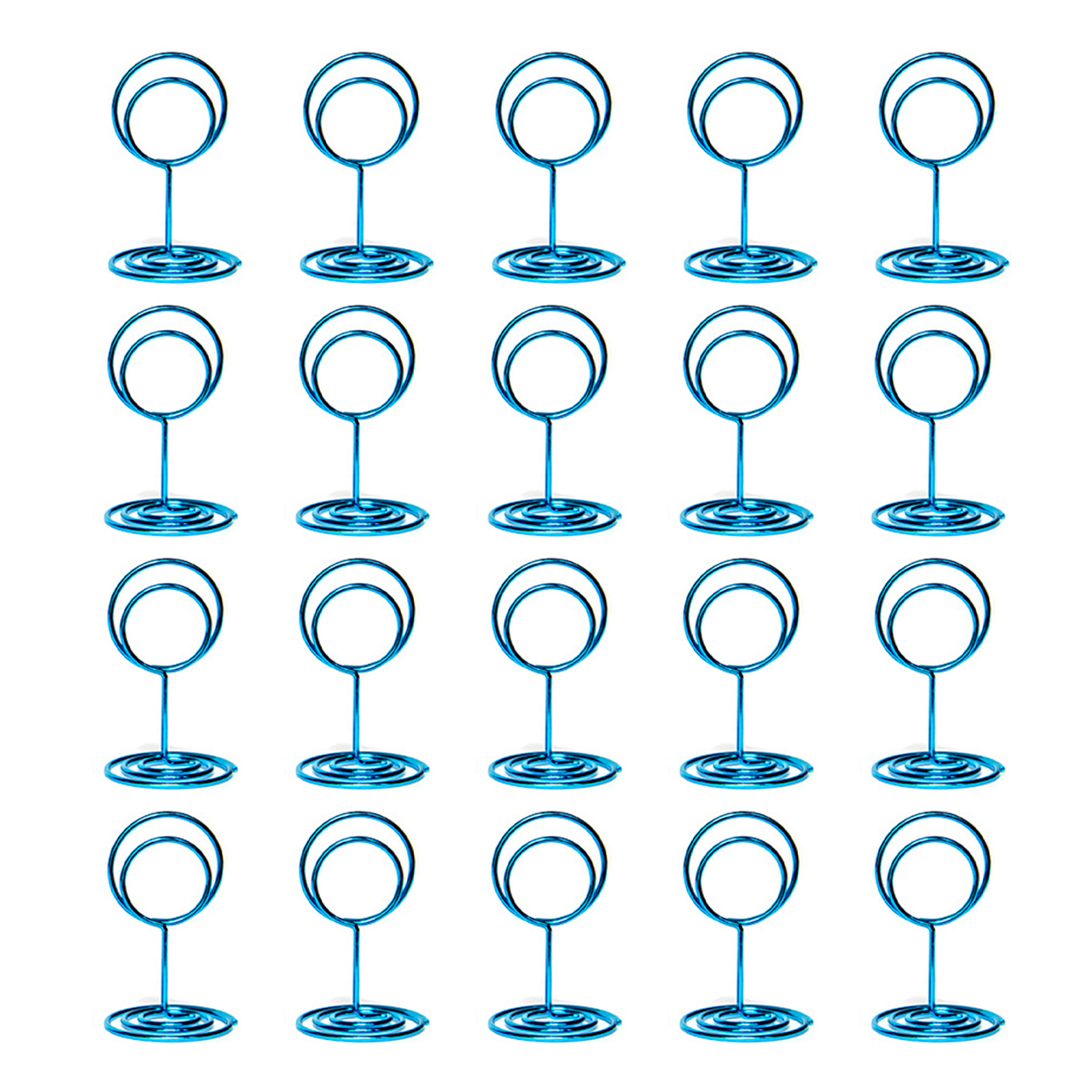 Hadanceo 20Pcs Heart Round Shape Table Number Holders Tables Cards Stand Name Menu Clips Wedding