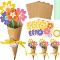 thumbnail image 1 of Hadanceo 24Pcs/Set Mother Day Flower Bouquet Craft Kit,DIY Greeting Card Set Kraft Paper Card Making Kit,Teacher Appreciation Week Gift Craft, 1 of 10