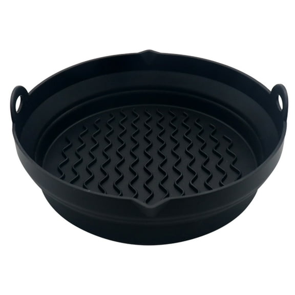 Hadanceo Baking Pan with Double Handle Not Sticky Foldable Silicone Dining Room Oven Pot Grill Pan Kitchen Gadget Accessories for Cooking