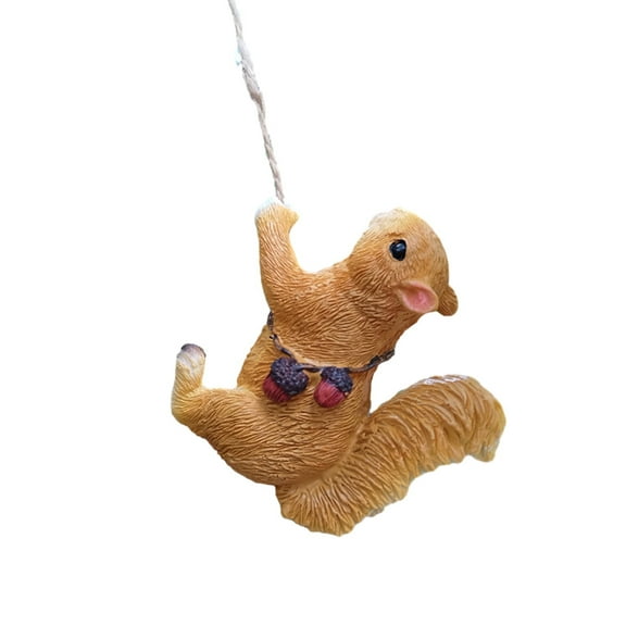 Hadanceo Climbing Animal Pendant Realistic Monkey Squirrel Shape Tree Hanging Figurine for Outdoor Decoration
