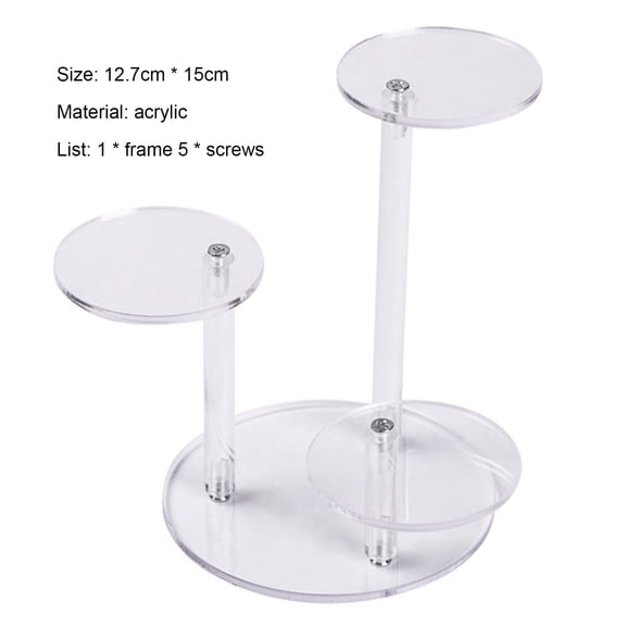 Hadanceo Display Shelf Stable Sturdy Structure 3 Layers Display Rack Exquisite Fashion for Bedroom