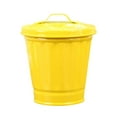 thumbnail image 1 of Hadanceo Garbage Can,Desktop Trash Can Large Capacity with Lid Bucket Shape Stainless Leakproof Garbage Storage Coated Large Opening Waste Bin Household Supplies, 1 of 7
