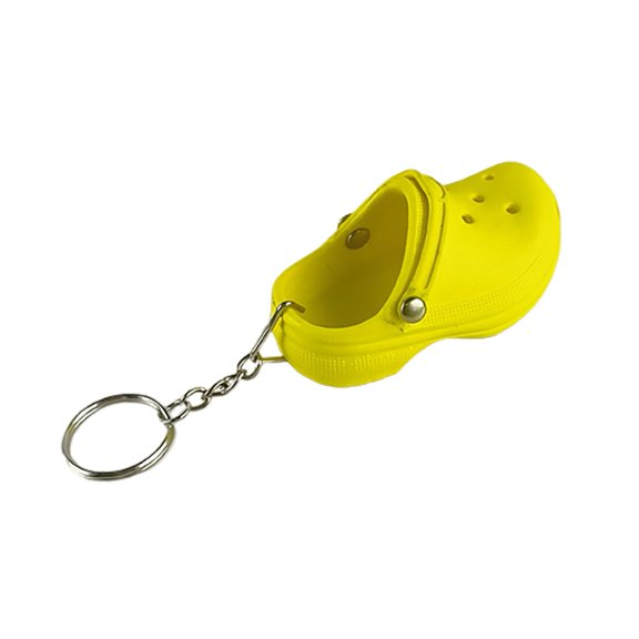 Hadanceo Mini Slipper Shoes Keychain Wear-resistant High Simulation Shoe Shape Three-dimensional No Odor Decorate Colorfast Backpack Accessory