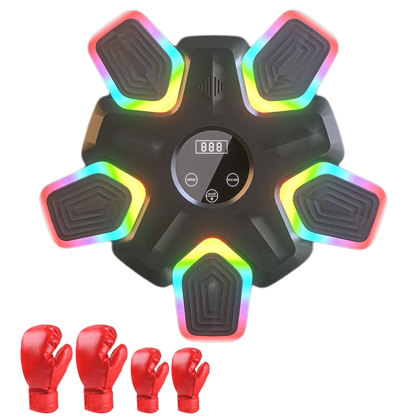 Pecoda Music Boxing Machine, Smart Bluetooth Connection Boxing Equipment, Fight Reaction Training Boxing Pad, Release Pressure Wall Mounted Punching Equipment With Boxing Gloves - View #9