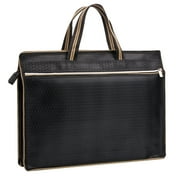 Hadanceo Portable Briefcase with Handle Anti-stain Oxford Cloth Meeting Time Laptop Notebook Storage Handbag Daily Use