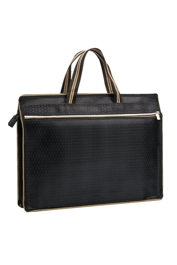 Portable Briefcase with Handle Anti-stain Oxford Cloth Meeting Time Laptop Notebook Storage Handbag Daily Use
