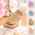 thumbnail image 1 of Hadanceo Reversible Plush Dog Clothes Pullover 2-legged Comfortable to Wear with Traction Ring Soft Warm Pet Winter Clothes, 1 of 8