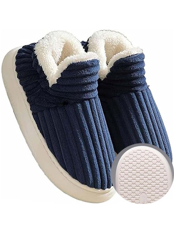 Hadanceo Unisex Sunshine Cloud Slippers – Thickened Plush Warm Cotton Boot Style Home Shoes