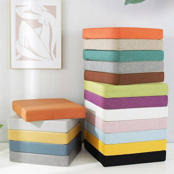 Hadanceo Waterproof Seat Cushion with Anti-Slip Rubber Back Zipper Design Height Comfort Support Multi Colors Mat for Chair Patio Living Room Kitchen Bedroom Car Boat,Pink