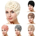 thumbnail image 1 of Hadanceo Women Hat Solid Color Fashionable Women Turban Hat Comfortable Decorative Head Wrap for Ladies Girls, 1 of 1