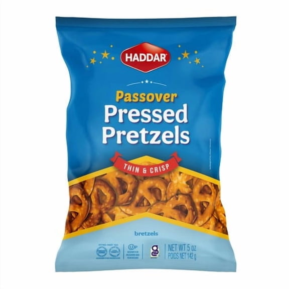 Haddar Gluten Free Pretzels Passover 142g, British Import (Pack of 3)