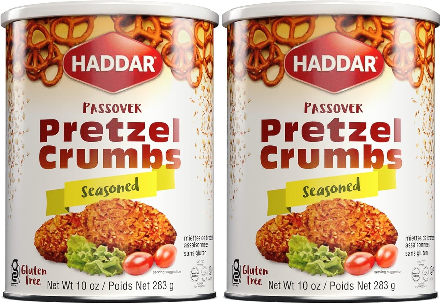 Haddar Gluten Free Seasoned Pretzel Crumbs, 10oz (2 Pack) Perfect for
