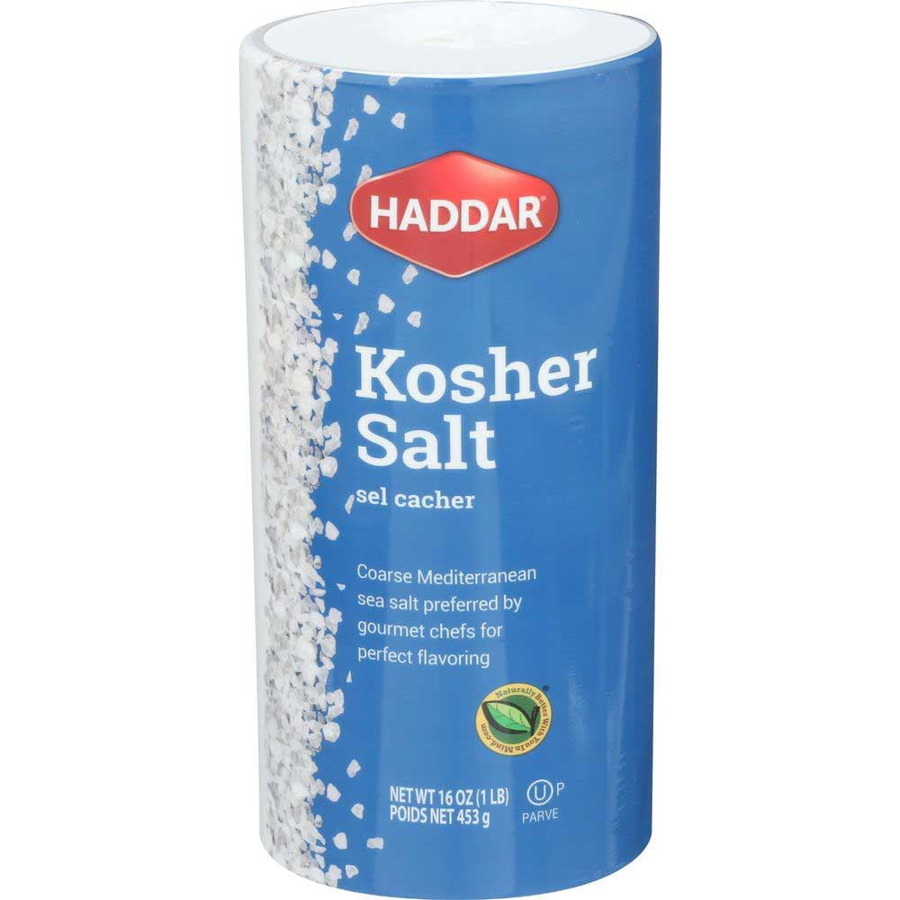 Haddar Kosher Salt, 16 Ounce -- 12 per Case.