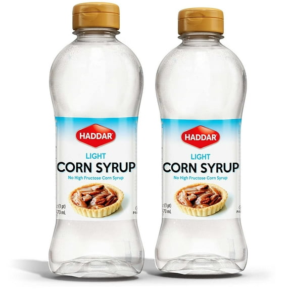 Haddar Light Corn Syrup 16oz (2 Pack) Made with Real Vanilla | No High Fructose Corn Syrup!