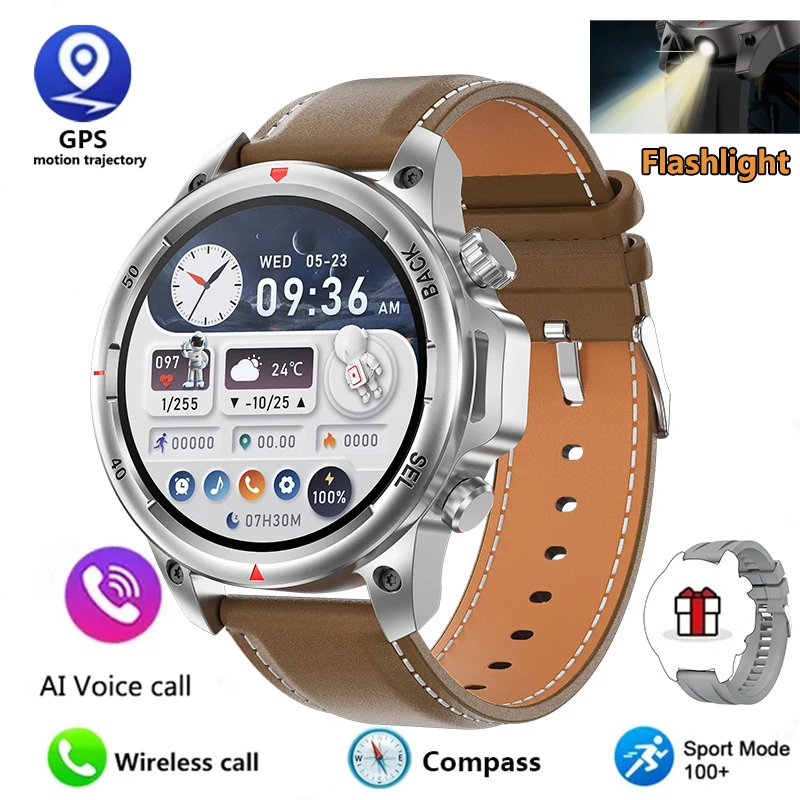 Haddhom 410MAh Battery Smartwatch Men Outdoor Compass IP67 Waterproof ...