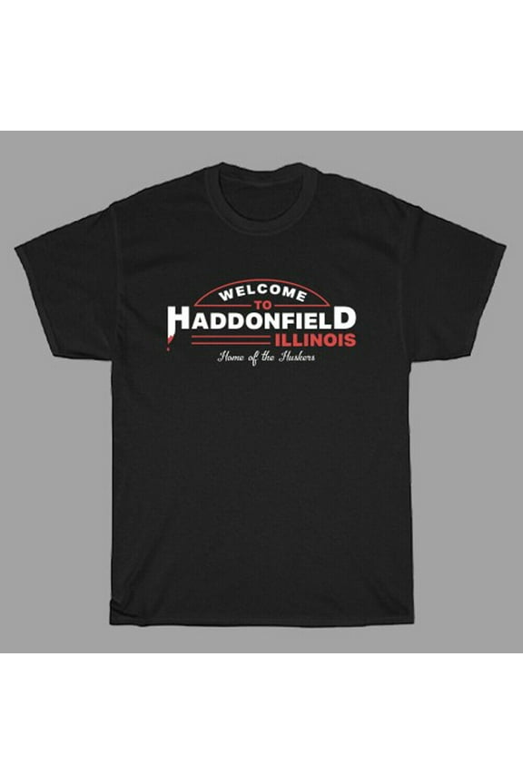 Haddonfield Illinois Home Of The Huskers Movie Men's Black Size S to 3XL