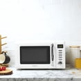thumbnail image 1 of Haden 0.7 Cu Ft Compact Countertop Microwave, 700 Watts, Ivory Chrome, 1 of 10