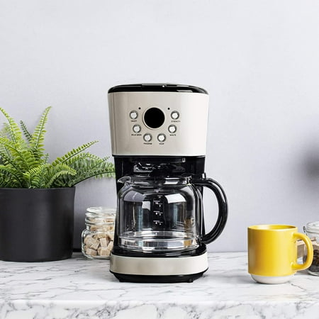 HADEN 12-Cup Programmable Coffee Maker with Strength Control and Timer - Putty