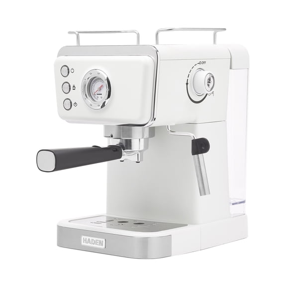 Haden Barista Brew Espresso Coffee Machine w/Froth Function, Ivory & Copper