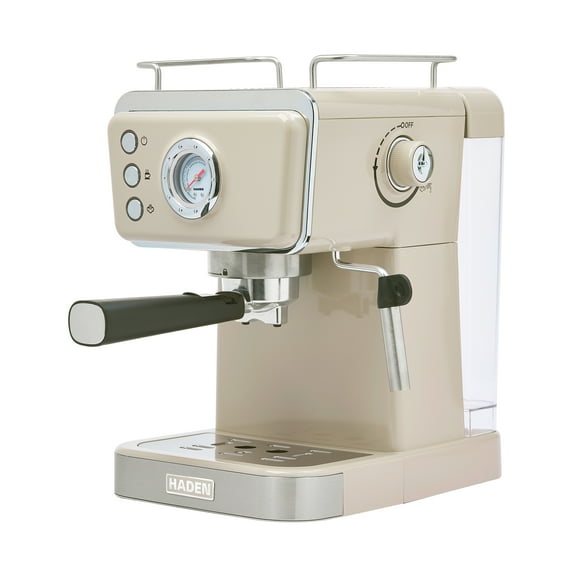 Haden Barista Brew Espresso Coffee Machine w/Froth Function, Putty & Copper