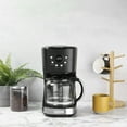 thumbnail image 1 of Haden Coffee Machine, 12 Cup Programmable Coffee Maker, Black & Chrome, 1 of 15