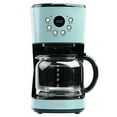 thumbnail image 1 of Haden Coffee Machine, 12 Cup Programmable Coffee Maker, Turquoise & Chrome, 1 of 8