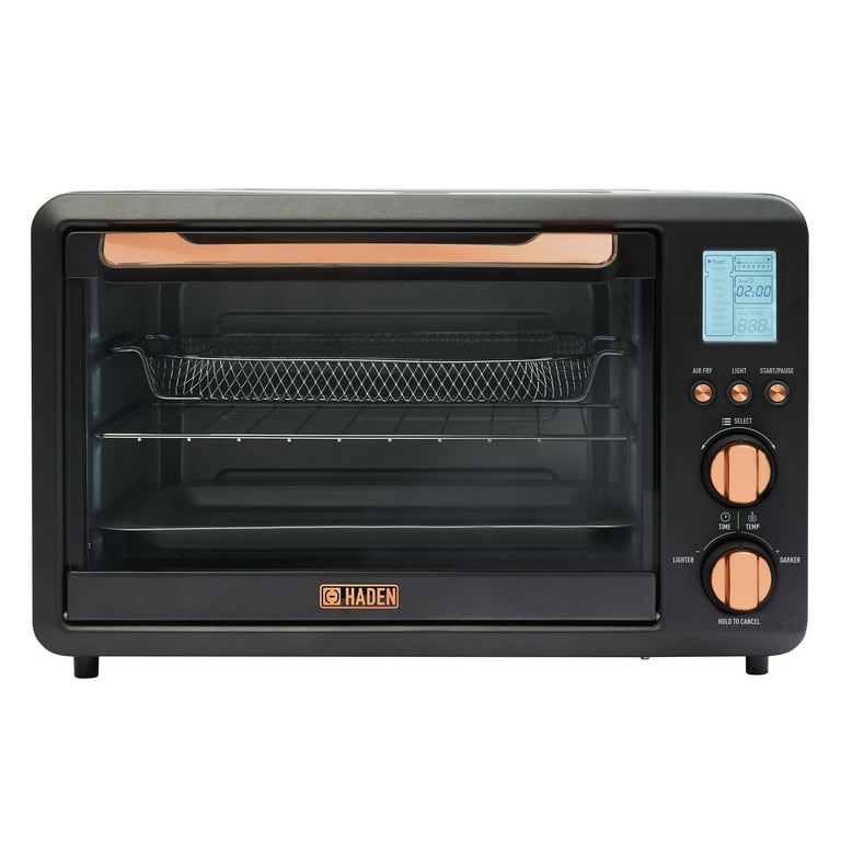 Haden Countertop 6 Slice Toaster Oven Air Fryer for Kitchen, Black