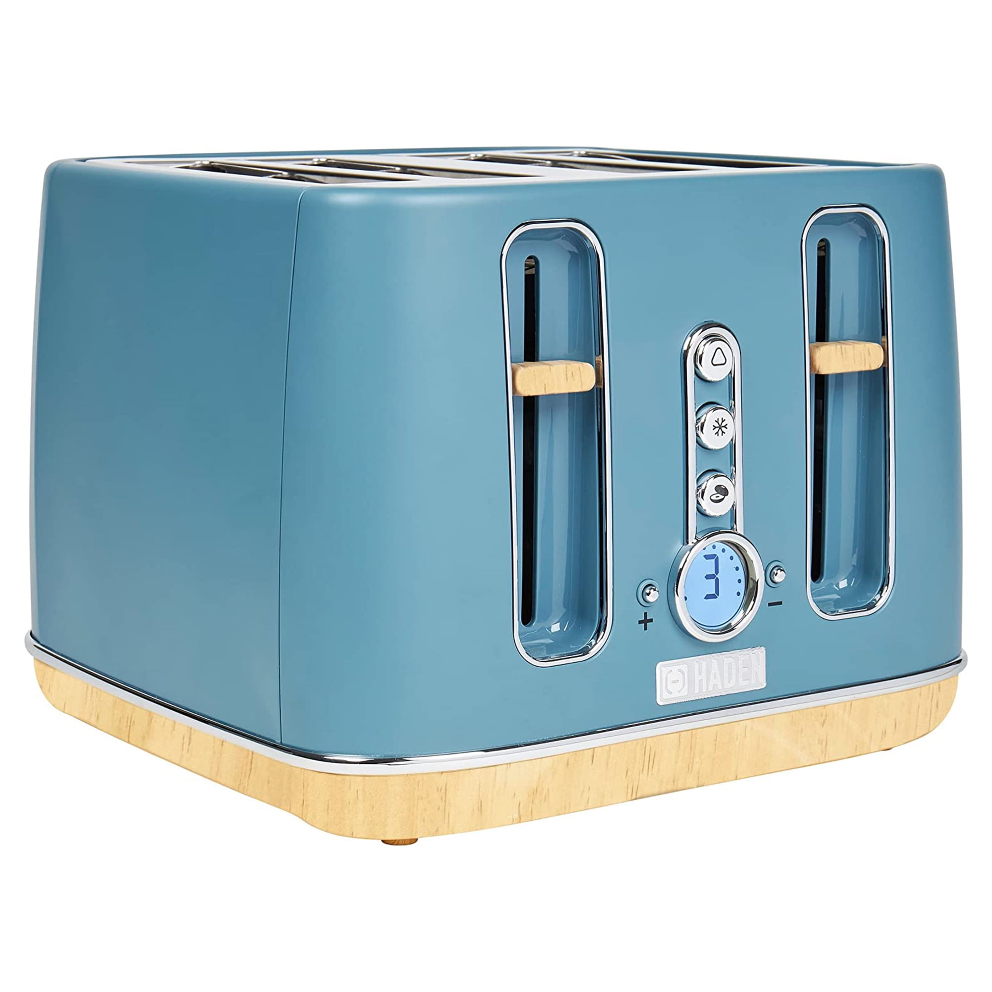 Haden Highclere 4-Slice Wide Slot Toaster - Pool Blue