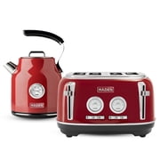Haden Dorset 1.7 Cordless Electric Kettle, Red with Removable Filter