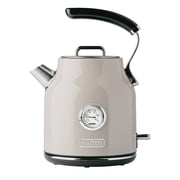 Haden Dorset 1.7 Liter Electric Water Kettle with Base, Putty & Chrome